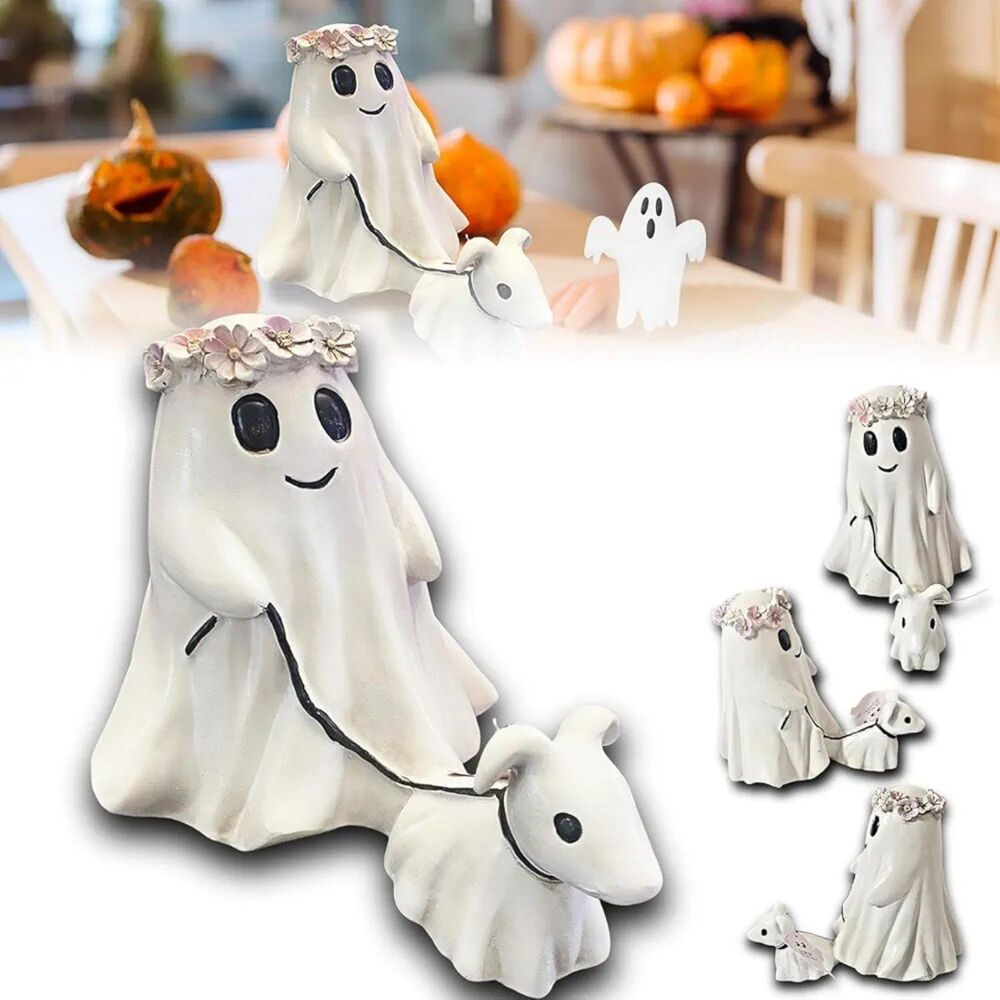 Ghost Walking Dog Figurine NEW